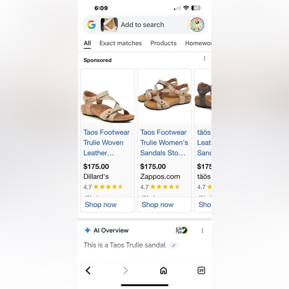 Taos Trulie Cork Wedge Strappy Braided Leather Sandal Tan/Brown US 6- 6.5 EU 37 - Picture 3 of 10